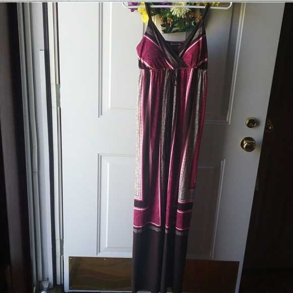 Vintage INC Illusion Scarf Maxi Dress - Picture 8 of 11